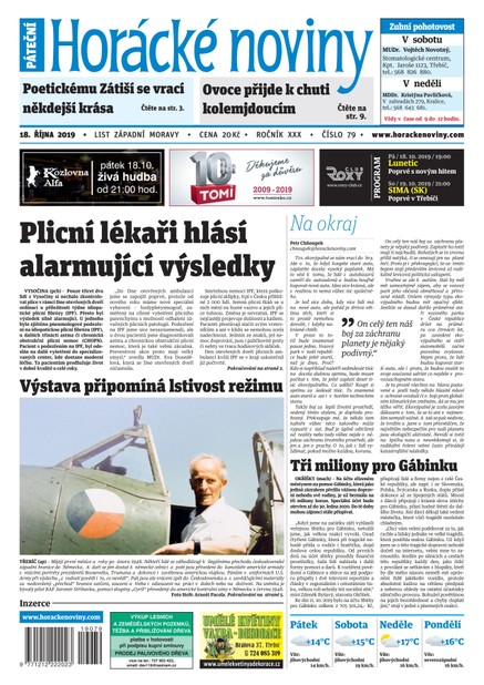 Horácké Noviny Pátek 18.10.2019 č. 079