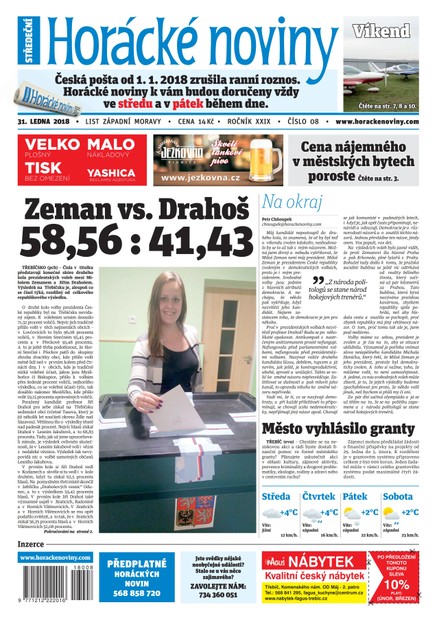 Horácké Noviny Středa 31.1.2018 č. 008