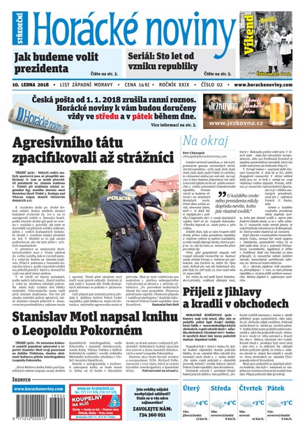 Horácké Noviny Středa 10.1.2018 č. 002