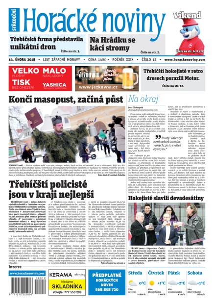 Horácké Noviny Středa 14.2.2018 č. 012