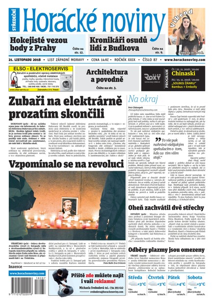 Horácké Noviny Středa 21.11.2018 č. 087