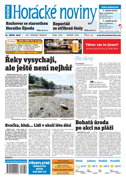 Horácké Noviny Pátek 10.8.2018 č. 059