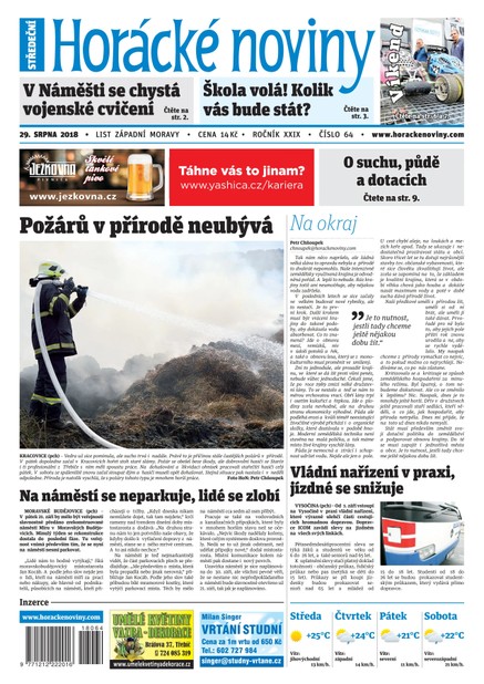 Horácké Noviny Středa 29.8.2018 č. 064
