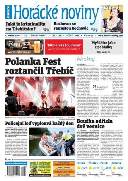 Horácké Noviny Středa 1.8.2018 č. 056