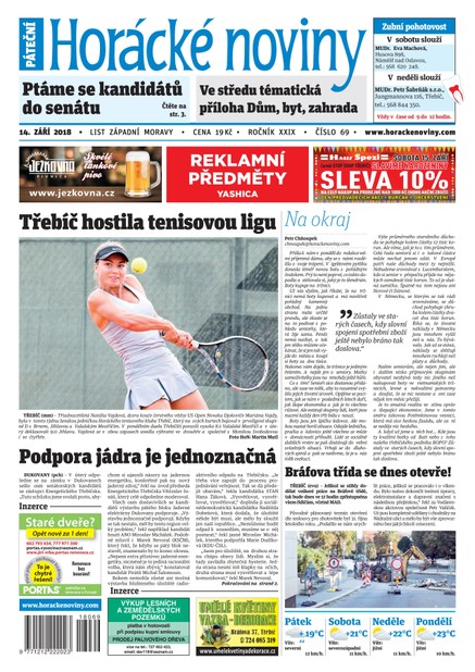Horácké Noviny Pátek 14.9.2018 č. 069