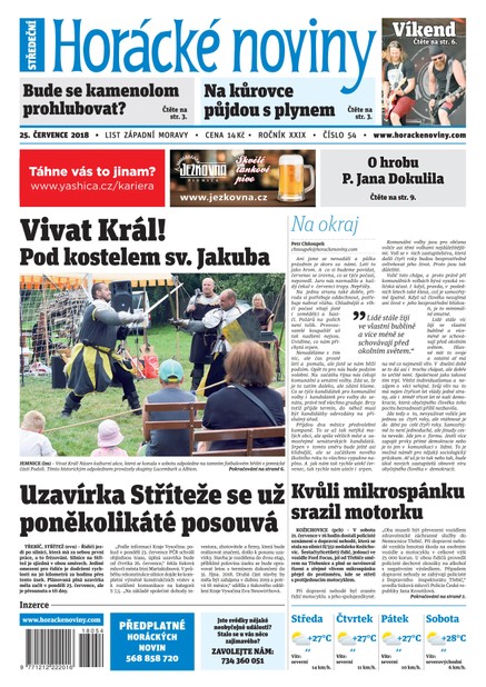 Horácké Noviny Středa 25.7.2018 č. 054
