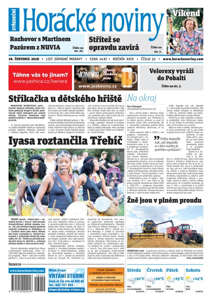 Horácké Noviny Středa 18.7.2018 č. 052