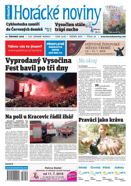 Horácké Noviny Středa 11.7. 2018 č. 050