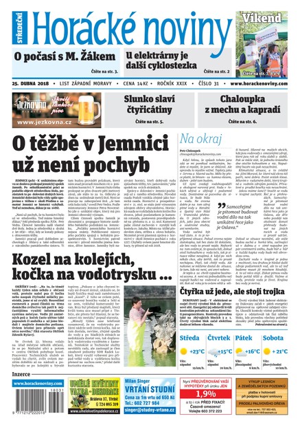 Horácké Noviny Středa 25.4.2018 č. 031