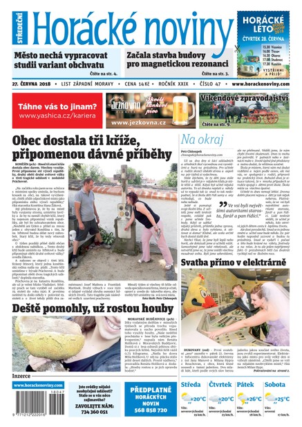 Horácké Noviny Středa 27.6.2018 č. 047