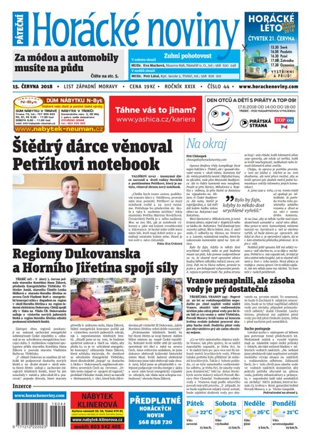 Horácké Noviny Pátek 15.6.2018 č. 044
