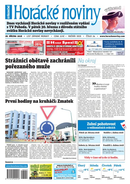 Horácké Noviny Středa 28.3.2018 č. 024