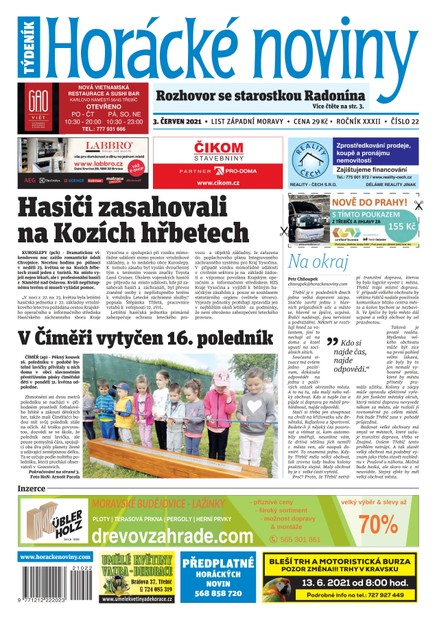 Horácké Noviny Čtvrtek  3.6.2021 č.022