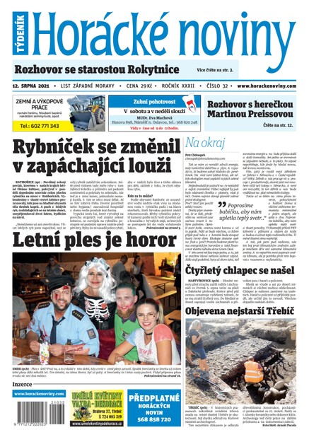 Horácké Noviny Čtvrtek 12.8.2021 č. 032