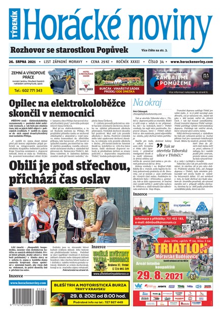 Horácké Noviny Čtvrtek 26.8.2021 č. 034