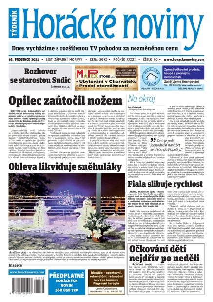 Horácké Noviny Čtvrtek 16.12.2021 č.050