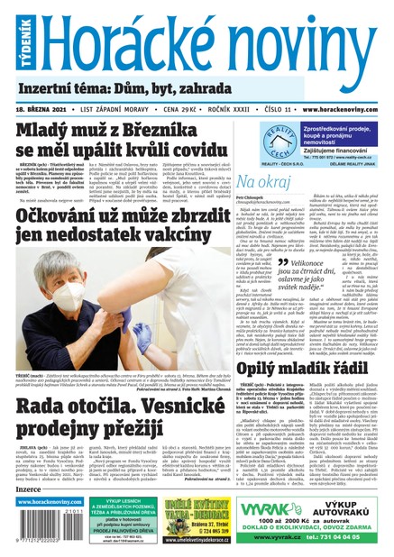 Horácké Noviny Čtvrtek 18.3.2021 č. 011