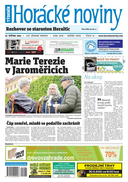 Horácké Noviny Čtvrtek 27.5.2021 č. 021