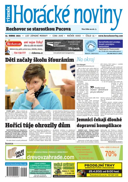 Horácké Noviny Čtvrtek 15.4.2021 č. 015