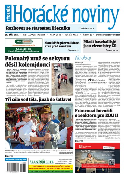 Horácké Noviny Čtvrtek 30.9.2021 č. 039