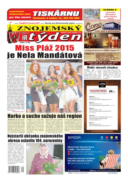 Znojemský týden Znojemský týden č. 31 / 2015