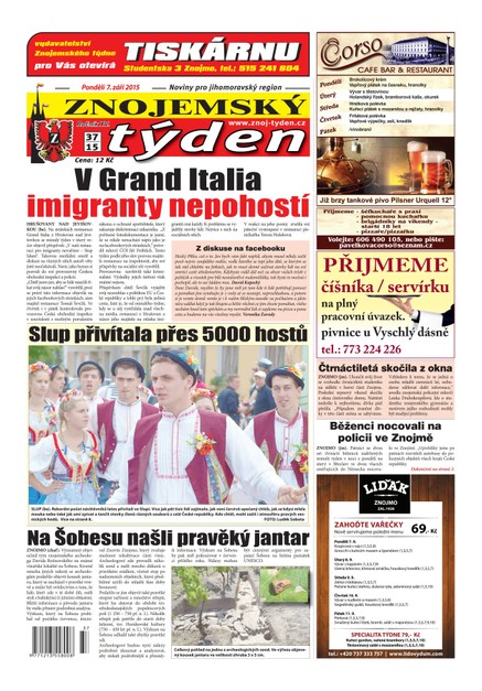 Znojemský týden Znojemský týden č. 37 / 2015