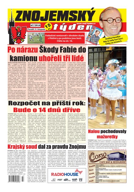 Znojemský týden Znojemský týden 47/2016