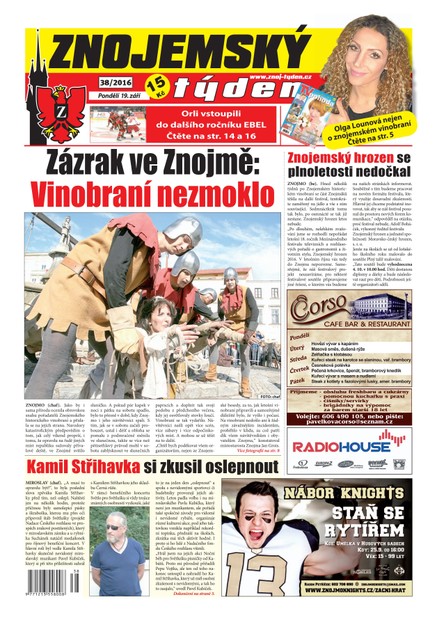 Znojemský týden Znojemský týden 38/2016