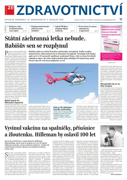 Ze Zdravotnictví 17/2019