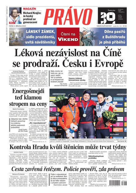 Deník Právo - 3.3.2023