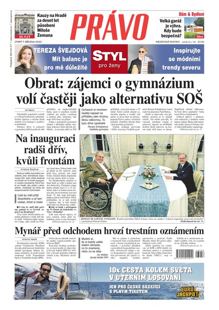 Deník Právo - 7.3.2023