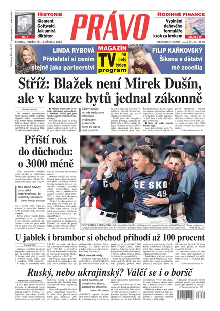Deník Právo - 11.3.2023
