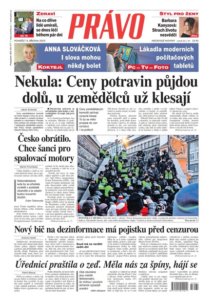 Deník Právo - 13.3.2023
