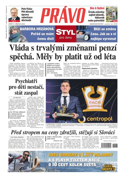 Deník Právo - 21.3.2023