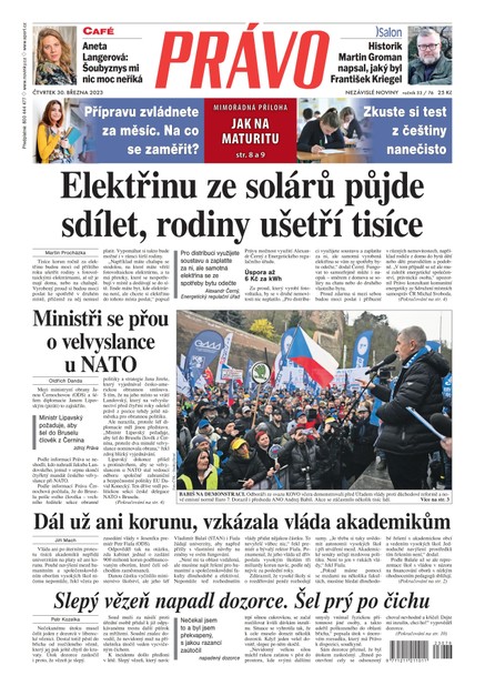 Deník Právo - 30.3.2023