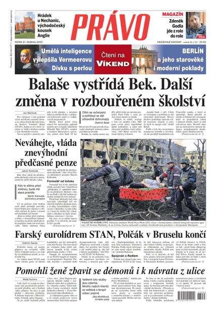 Deník Právo - 21.4.2023