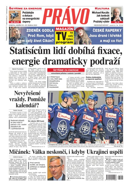 Deník Právo - 22.4.2023