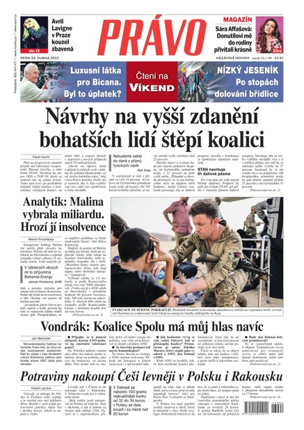 Deník Právo - 28.4.2023