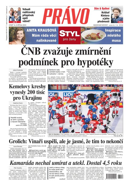 Deník Právo - 16.5.2023