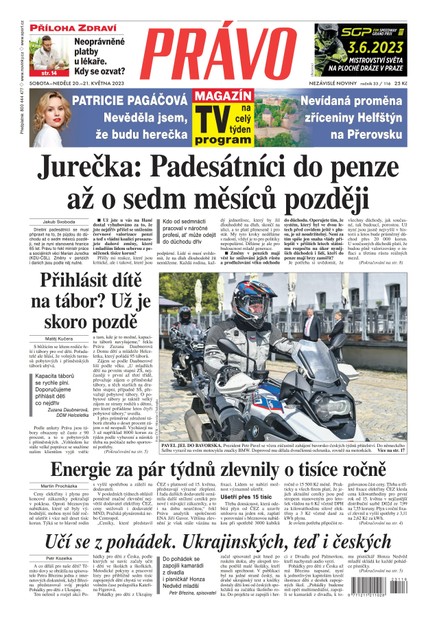 Deník Právo - 20.5.2023