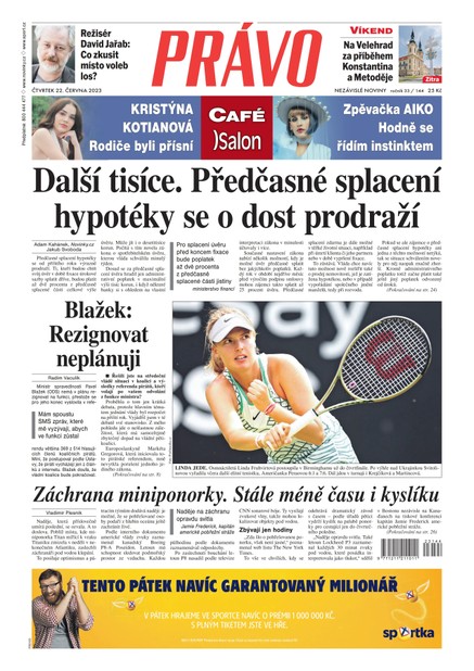 Deník Právo - 22.6.2023