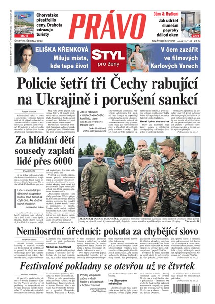 Deník Právo - 27.6.2023