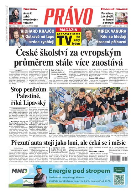 Deník Právo - 21.10.2023