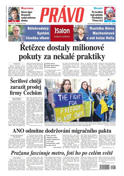 Deník Právo - 18.4.2024