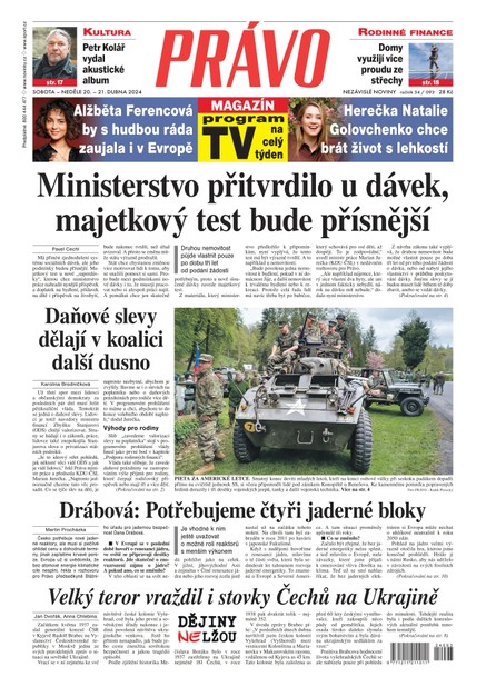 Deník Právo - 20.4.2024