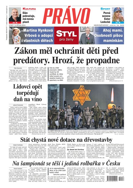 Deník Právo - 7.5.2024