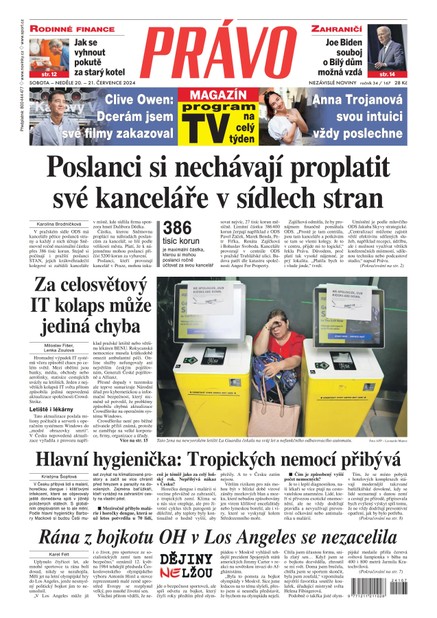Deník Právo - 20.7.2024