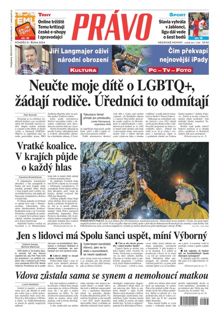 Deník Právo - 21.10.2024