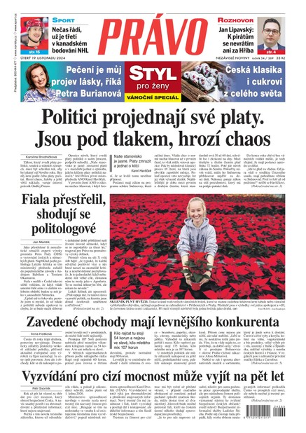 Deník Právo - 19.11.2024