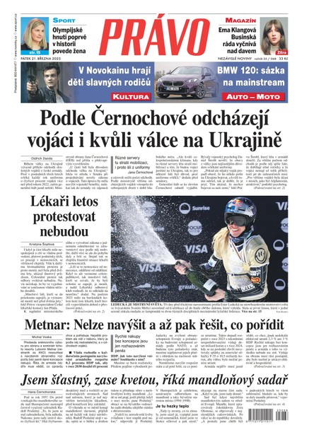 Deník Právo - 21.3.2025